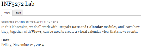 Default view of the event. createct05.png